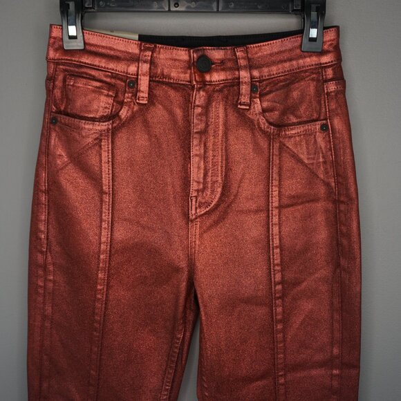 HUDSON Jeans Harlow Ultra High-Rise Cigarette Jeans Cinnamon Glitter size 25 - Picture 5 of 16